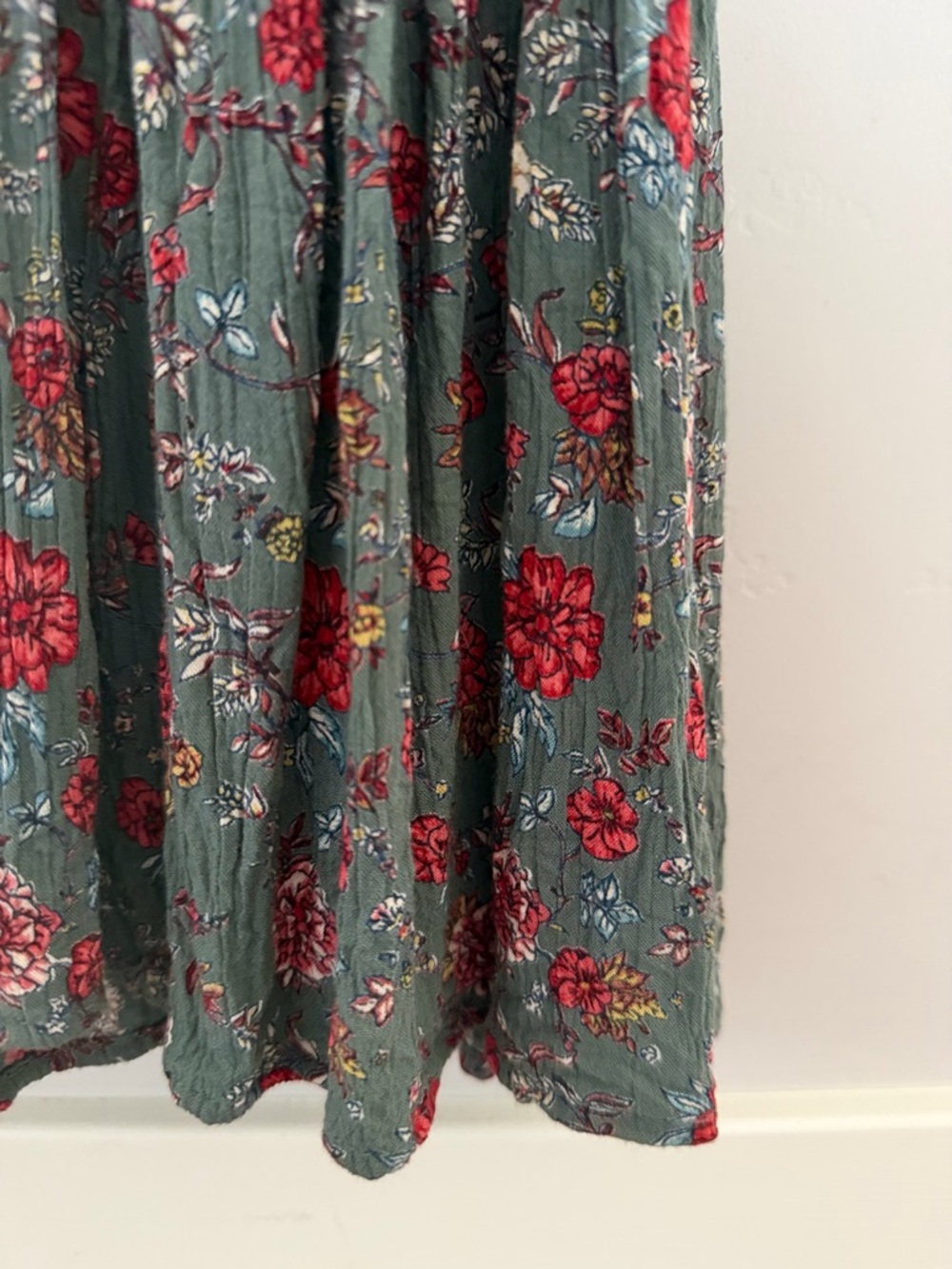 Angie Green Floral Puff-Sleeve Maxi Dress - Picture 5 of 11